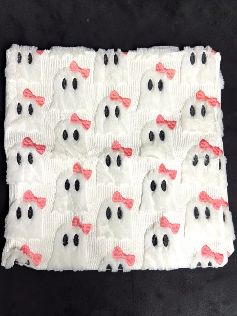 NWOT Plush Ghost Halloween Pillow Cover Fits 18x18 Insert